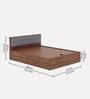 Thames Queen Bed in Planked Walnut And Grey Finish Thames Queen Bed in Planked Walnut And Grey Finish