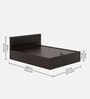 Thames Queen Bed in Wenge Finish with Storage Thames Queen Bed in Wenge Finish with Storage