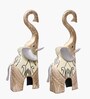 Thanos Elephant Set Of 2 Hand Painted Figurines