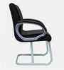 Thanos Leatherette Cantilever Chair In Black Colour