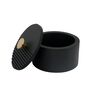 The Artisan's Stripes- Trinket Black Small Storage Container