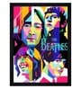 The Beatles Texture Paper Framed Art Print