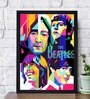 The Beatles Texture Paper Framed Art Print