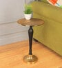 The Carla Metal End Table In Gold & Black Colour
