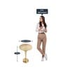 The Carla Metal End Table In Gold Colour