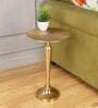 The Carla Metal End Table In Gold Colour
