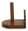 The Dancing Peacock Brown Sheesham Wood Table Tissue Roll Dispenser
