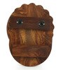 The Dancing Peacock Brown Sheesham Wood Towel Holder