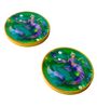 The Dancing Tail Green (4 x 4 Inches) Marble (Set of 2) Coasters