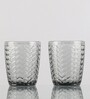 Chevron Glass 300 ML (Set of 6) Whiskey Glasses