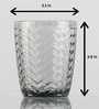 Chevron Glass 300 ML (Set of 6) Whiskey Glasses