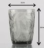 Leaf Emboss Grey Glass (Set of 6) Everyday Glasses