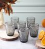 Leaf Emboss Grey Glass (Set of 6) Everyday Glasses