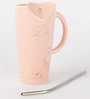 Pink Love Straw (LxBxH Ceramic 500ml  Sipper