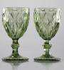 Sage Tinted Goblet  Glass 244ml (Set of 2) Wine Glasses