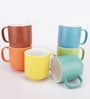 vertical textured Multicolour s (180 ml, Pack of 6)(vibrant) Ceramic 300 (Set of 6) Tea Cup