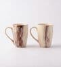 Beige Marbel Finish 300ml  Ceramic (Set of 2) Coffee Mug