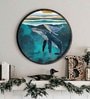 Studio Sculpture Blue Canvas Framed Wall Plates