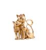 Mesmerizing Cat Gold Resin Figurine