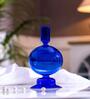 Egyptian Blue Glass Candle Holder