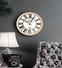 Kensington Station Mirrored Gold & White Metal Wall Clock
