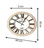 Kensington Station Mirrored Gold & White Metal Wall Clock