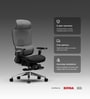 The Director Metal Premium Ergonomic Chair In Eclipse Grey With Footrest The Director Metal Premium Ergonomic Chair In Eclipse Grey With Footrest