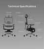 The Director Metal Premium Ergonomic Chair In Lakestone Grey Colour With Footrest