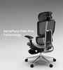 The Director Metal Premium Ergonomic Chair In Lakestone Grey Colour With Footrest