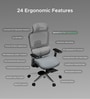 The Director Metal Premium Ergonomic Chair In Lakestone Grey With Footrest The Director Metal Premium Ergonomic Chair In Lakestone Grey With Footrest