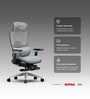 The Director Metal Premium Ergonomic Chair In Lakestone Grey With Footrest The Director Metal Premium Ergonomic Chair In Lakestone Grey With Footrest