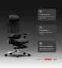 The Director Metal Premium Ergonomic Chair In True Black Colour With Footrest