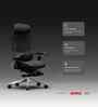 The Director Metal Premium Ergonomic Chair In True Black Colour With Footrest