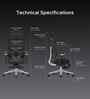 The Director Metal Premium Ergonomic Chair In True Black Colour With Footrest