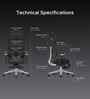 The Director Metal Premium Ergonomic Chair In True Black Colour With Footrest