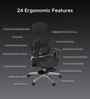 The Director Metal Premium Ergonomic Chair In True Black Colour With Footrest