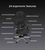 The Director Metal Premium Ergonomic Chair In True Black Colour With Footrest