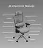 The Director Metal Premium Ergonomic Chair In True Black Colour With No Footrest