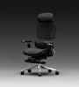 The Director Metal Premium Ergonomic Chair In True Black With Footrest The Director Metal Premium Ergonomic Chair In True Black With Footrest
