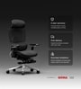 The Director Metal Premium Ergonomic Chair In True Black With Footrest The Director Metal Premium Ergonomic Chair In True Black With Footrest