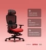 The Director Premium Ergonomic Chair In Blood Red With Footrest The Director Premium Ergonomic Chair In Blood Red With Footrest