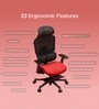The Director Premium Ergonomic Chair In Blood Red With Footrest The Director Premium Ergonomic Chair In Blood Red With Footrest