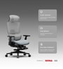 The Director Premium Ergonomic Chair In Lakestone Grey Colour With Footrest