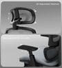 The Director Premium Ergonomic Chair In Lakestone Grey Colour With Footrest