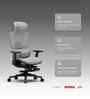 The Director Premium Ergonomic Chair In Lakestone Grey Colour With Footrest