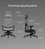 The Director Premium Ergonomic Chair In Lakestone Grey Colour With Footrest