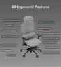 The Director Premium Ergonomic Chair In Lakestone Grey Colour With Footrest