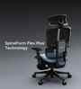 The Director Premium Ergonomic Chair In Periwinkle Blue Colour With Footrest