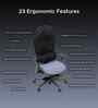 The Director Premium Ergonomic Chair In Periwinkle Blue Colour With Footrest