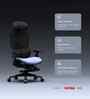 The Director Premium Ergonomic Chair In Periwinkle Blue Colour With Footrest